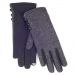 Smartouch Button Detail Nep Woven Ladies Gloves (Grey/Black)